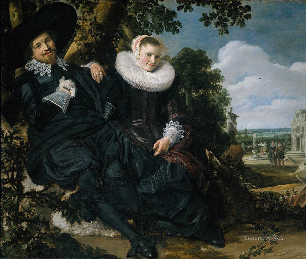 Retrato matrimonial de Isaac Massa y Beatrix van der Laen Siglo de Oro holandés Frans Hals Pintura al óleo